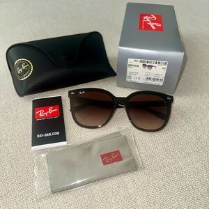 AUTHENTIC Ray Ban “RB4423D” with Polished Transparent Brown FRAMES & Brown LENS